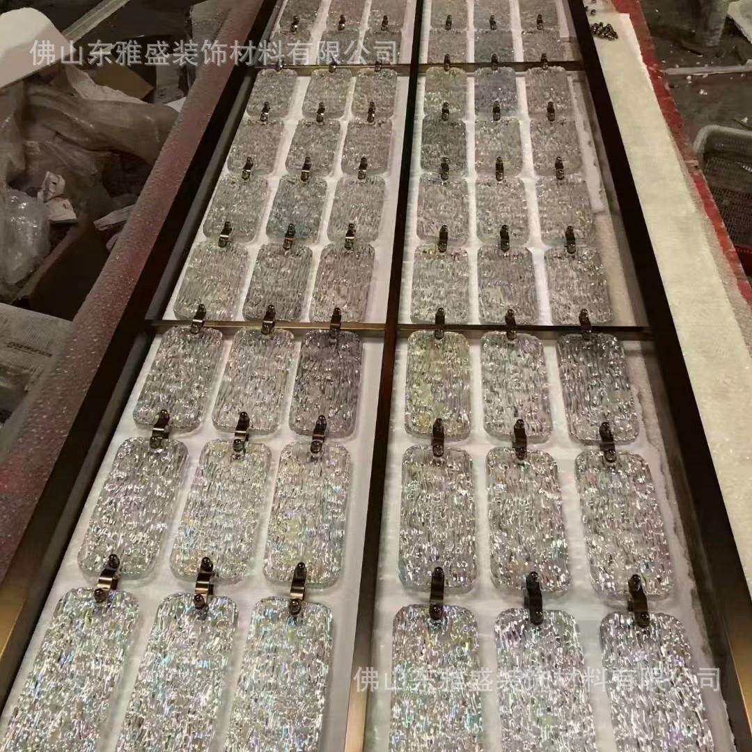 不锈钢铁艺玄关屏风中式花格客厅装饰镂空创意隔断雕刻酒店屏风