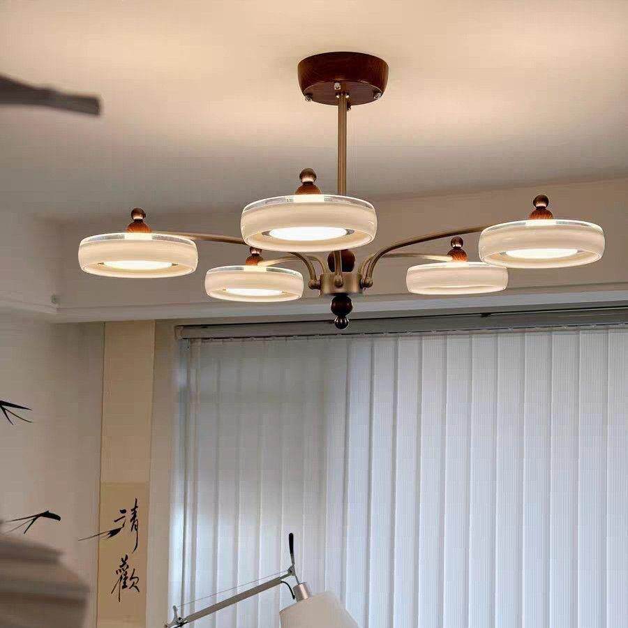 法式中古风客厅灯复古美式大厅灯创意飞碟灯具奶油风主卧餐厅吊灯