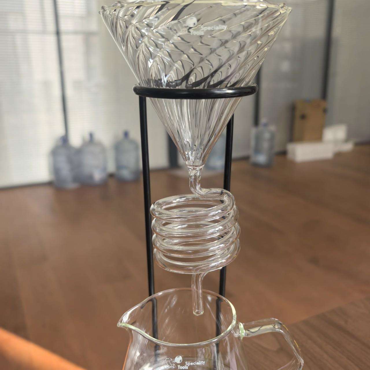 新款咖啡木托过滤冲杯 咖啡漏斗 玻璃滤杯咖啡壶套装滤咖啡壶套装