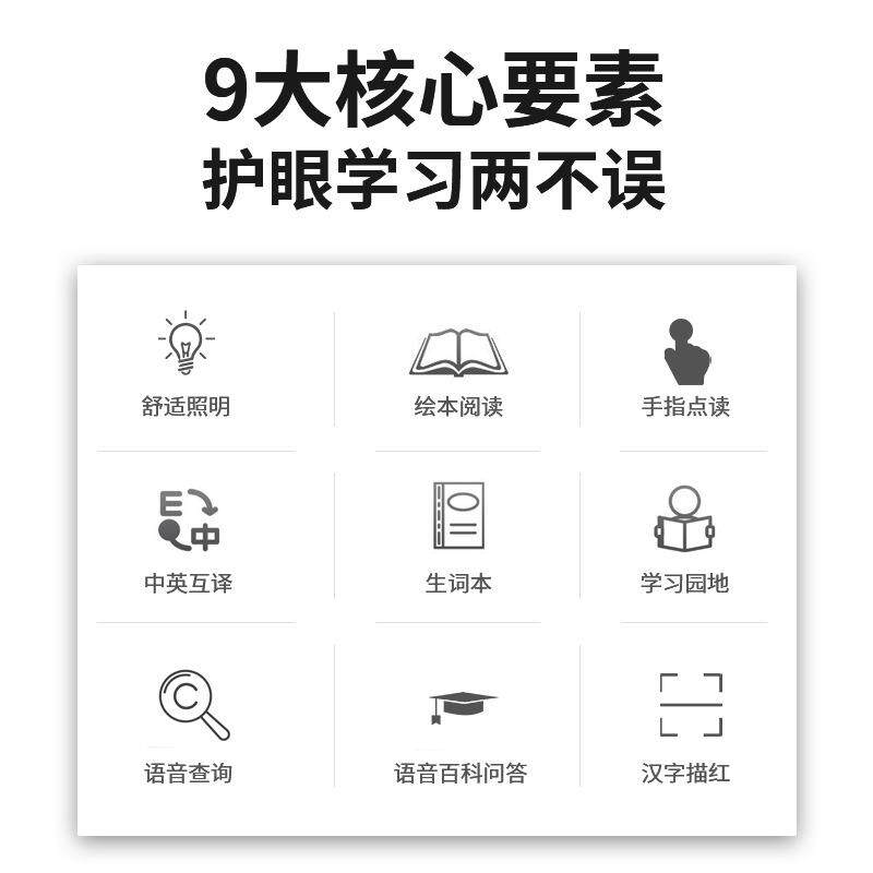 3.0英寸新款私模智能台灯书桌卧室护眼绘本阅读学习台灯护眼学习