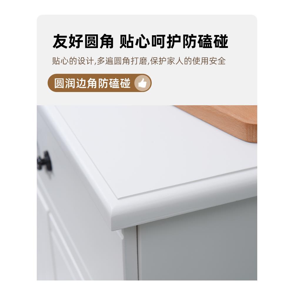 BK9K白色欧式五六斗柜实木储物抽屉收纳柜美式田园五斗橱客厅