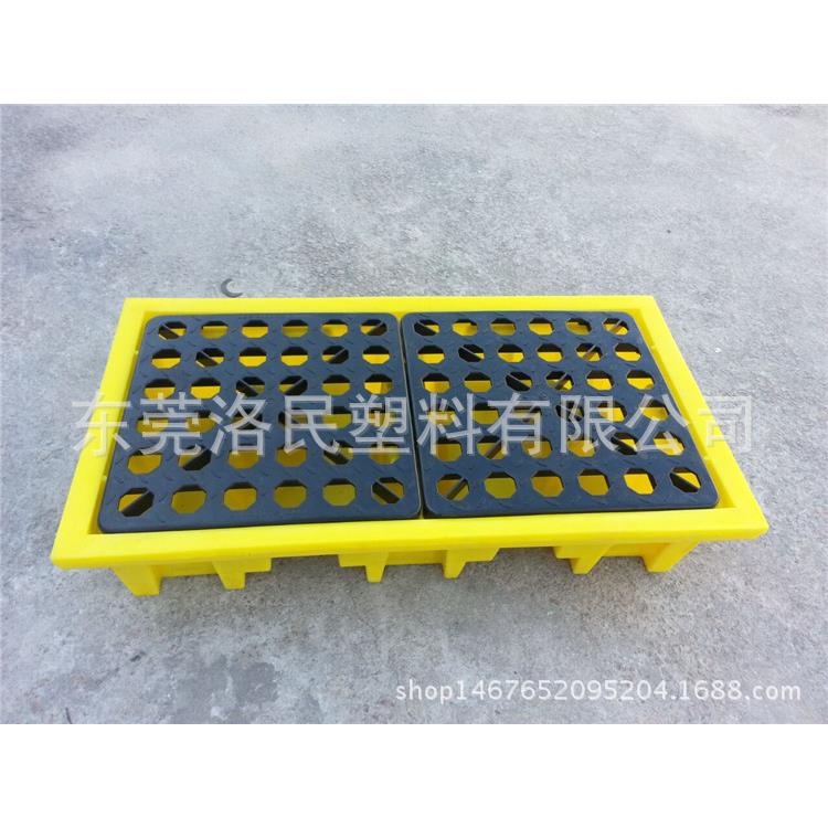防二次渗漏危废防油盘栈板 托盘2桶130*66*30cm化学品接容器油桶