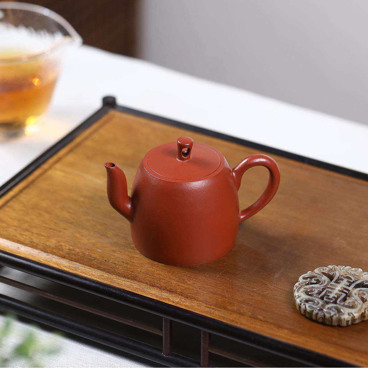 正宗宜兴紫砂壶功夫泡茶小品小煤窑朱泥茶具 120cc 名家半手工壶