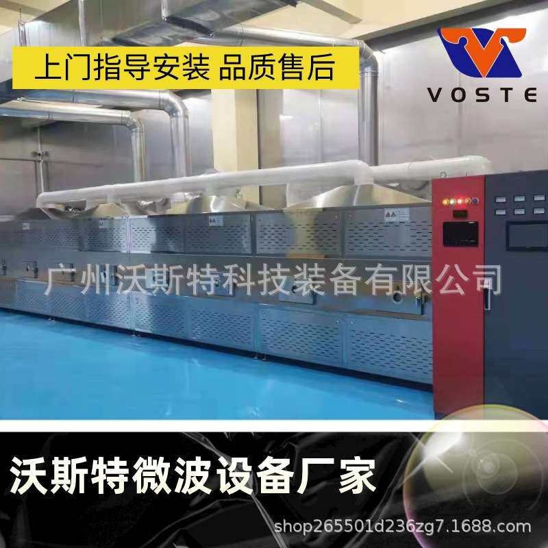 隧道式蚕豆微波烘烤设备 鹰嘴豆瓜子烘烤隧道炉 杂粮熟化设备