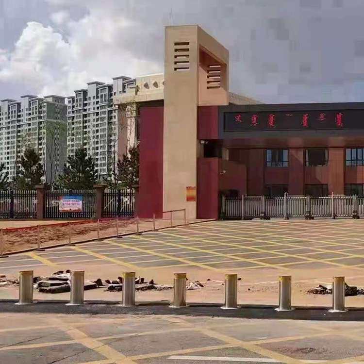 厂家直供学校电动防撞升降柱远程遥控不锈钢半自动升降桩