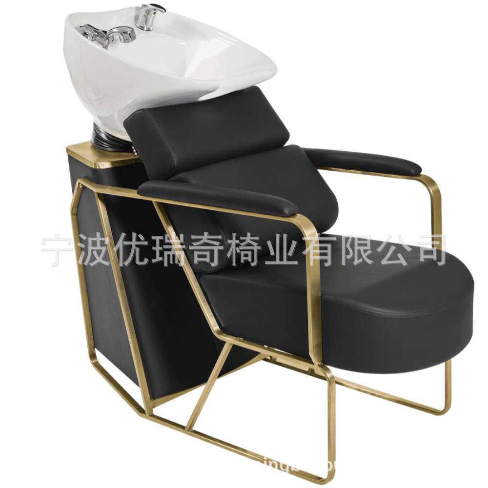 不锈钢洗头椅发廊洗头床养发馆冲水床理发店冲水椅子坐式洗头床
