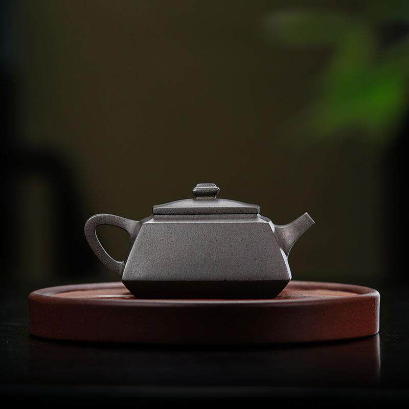 雨中砂紫砂壶长四方斗壶青灰段茶壶小号方器复古茶具一件起批