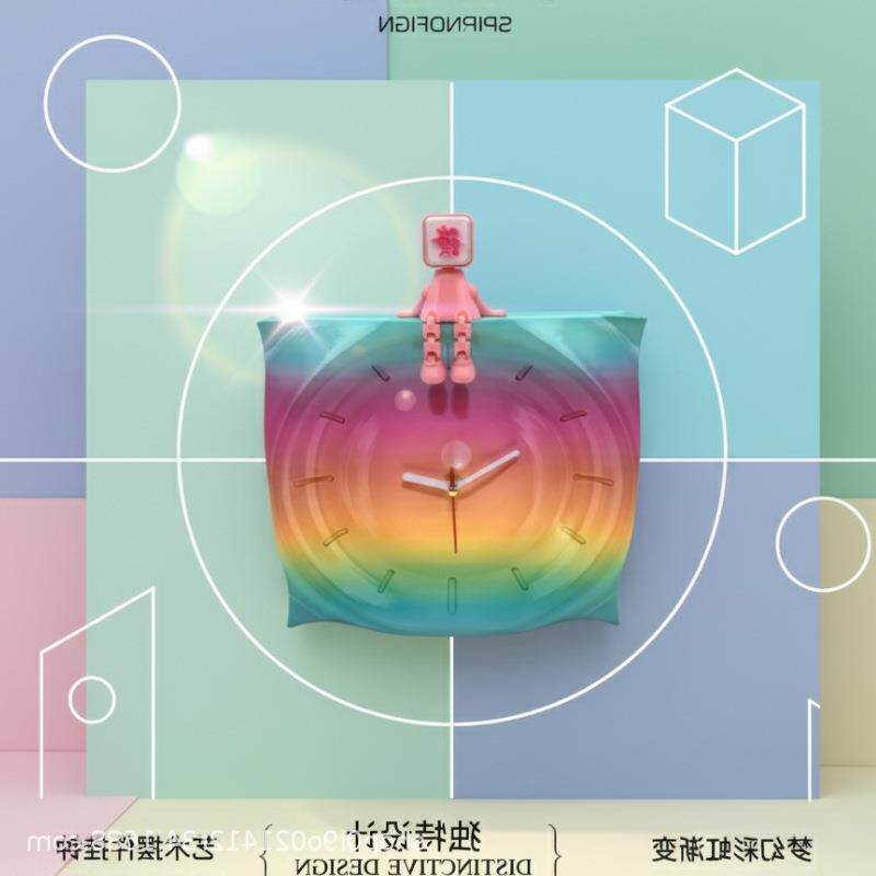 浮雕走时简约北欧大号石英钟用客厅高尚质感风格家用挂钟准确静音