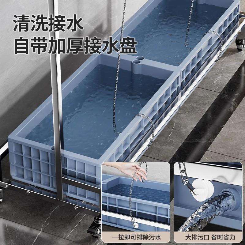 移动落地拖把架不锈钢置物架扫把拖布架教室清洁卫生工具收纳架子