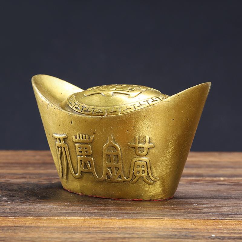 铜元宝摆件 黄金万两铜元宝 元宝家居饰品办公室桌面饰品