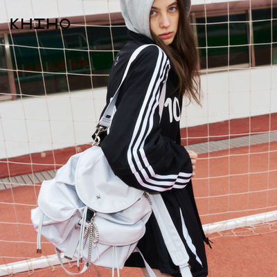 khiho2026新款大容量双肩包女户外旅行背包学生书包简约百搭休闲