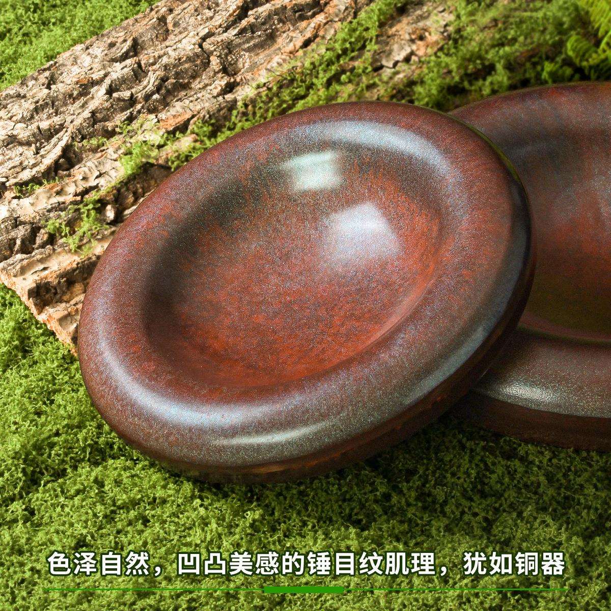 祥源美密胺餐具盘子山野风创意圆盘配菜盘商用餐厅饭店冷面凉皮盘