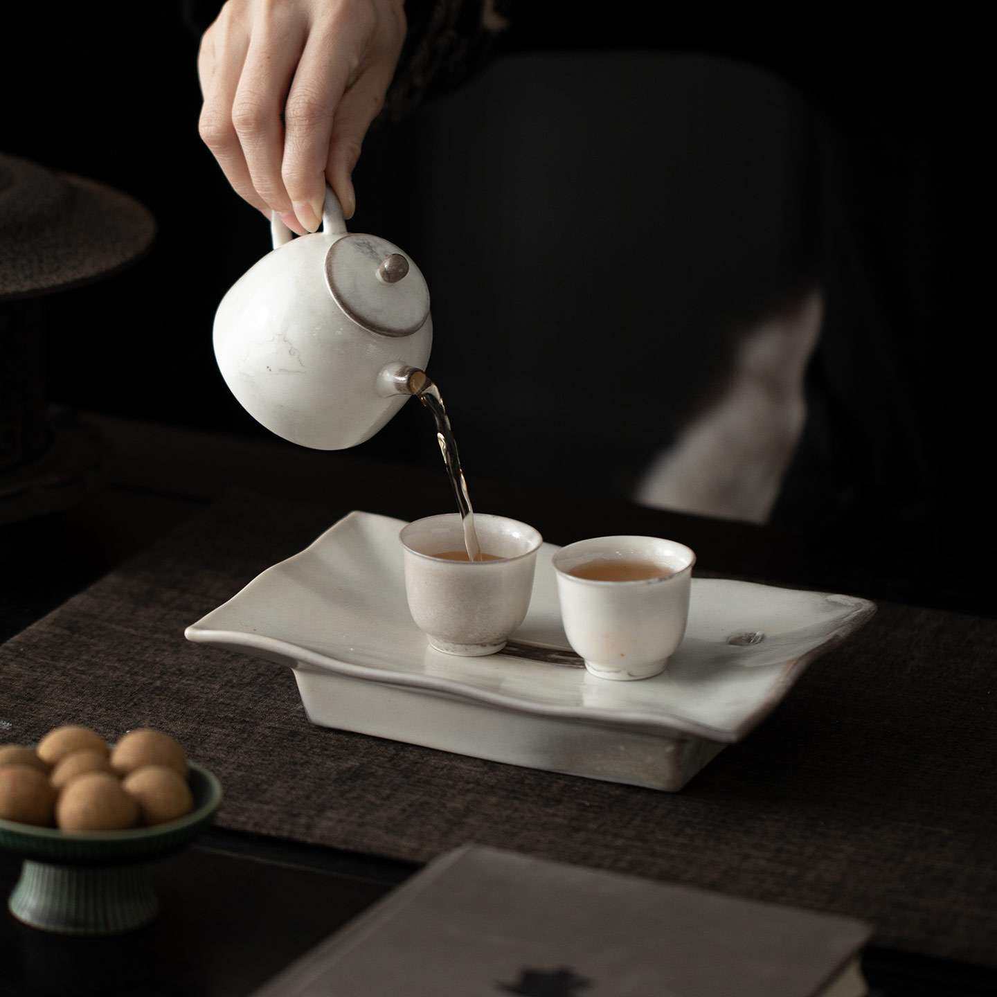 志野烧方韵壶承复古陶瓷家用壶托茶壶垫家用干泡盘茶承茶具配件