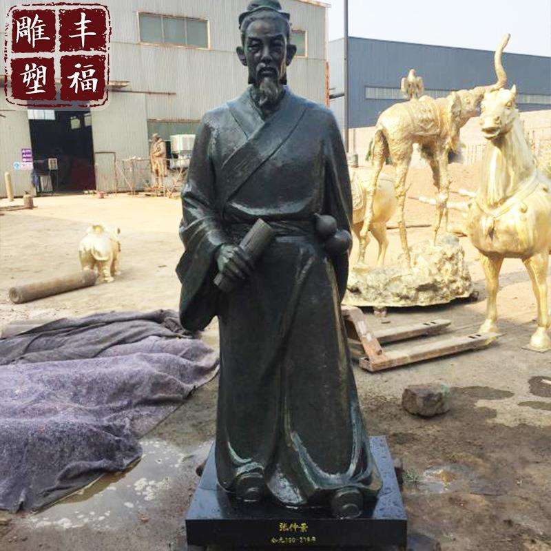 供应铸铜古代人物神医张仲景雕塑 扁鹊 李时珍 四大名医全身铜像