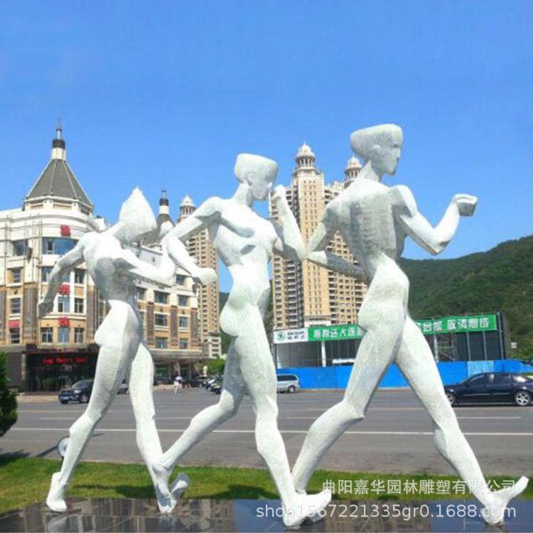 不锈钢雕塑铁艺抽象运动人物骑自行车户外公园体育馆校园装饰摆件