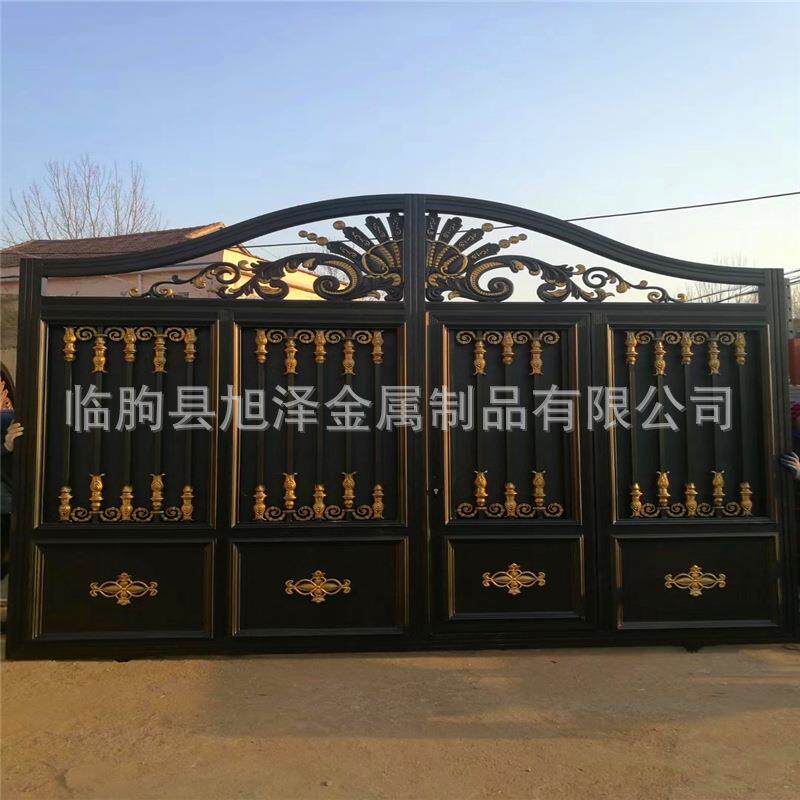新中式铝艺大门 别墅大门雕刻艺术庭院门 自建房防盗门铝合金大门
