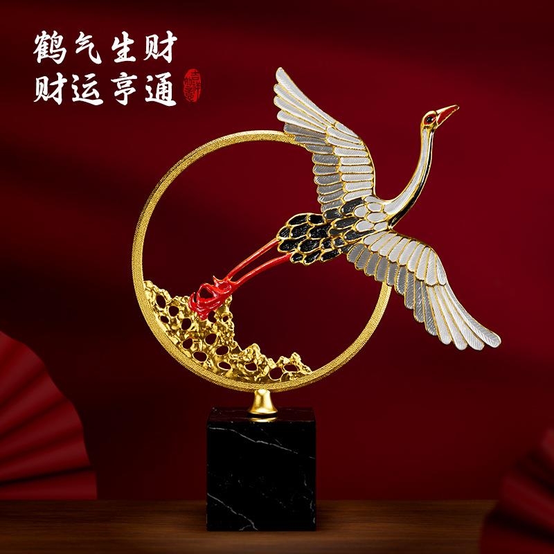 新中式中国风圆环摆件禅意客厅玄关书房博古架桌面家居装饰品摆设