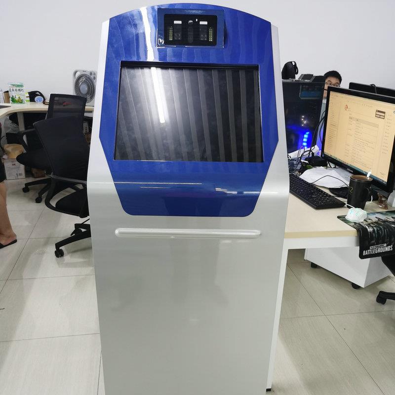 ZH109高清大屏立柜虹膜机非接触打卡机19寸多模态液晶显示考勤机