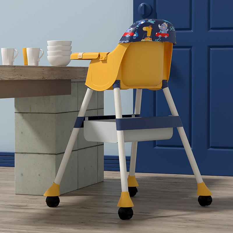 宝宝餐椅多功能折叠儿童座椅吃饭餐桌小孩防滑桌椅轮子餐盘
