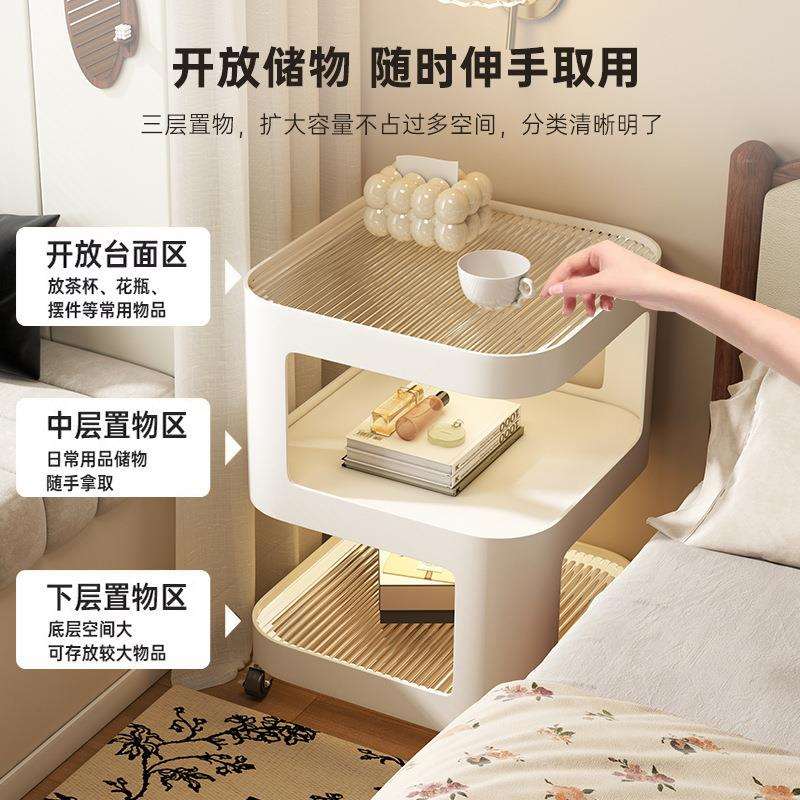 边几边柜创意轻奢客厅阳台现代简约茶几角几铁艺床头柜置物储物柜