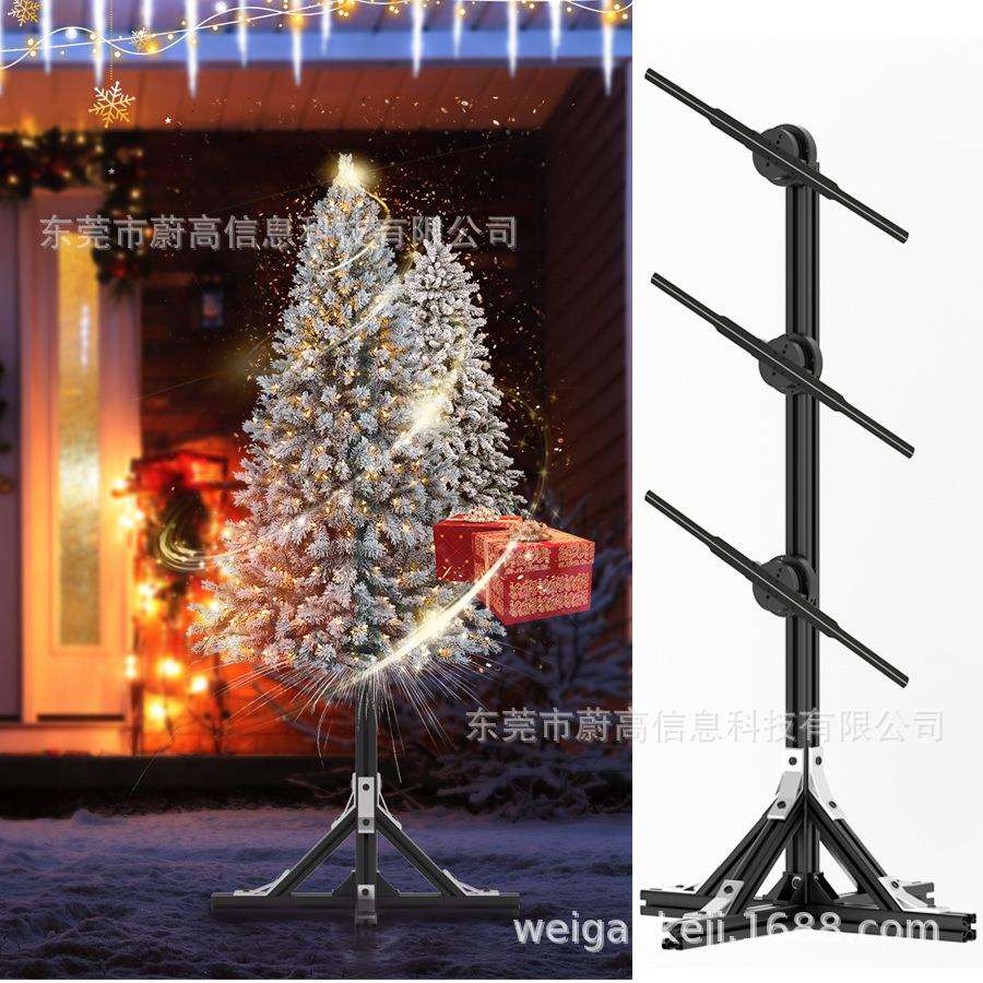 跨境3d全息风扇屏旋转显示仿真圣诞树立式广告机圣诞节投放装饰灯