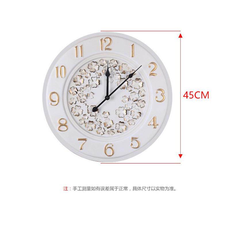 欧美四叶草数字时钟金属挂钟 简约家居客厅酒吧装饰创意挂钟摆设