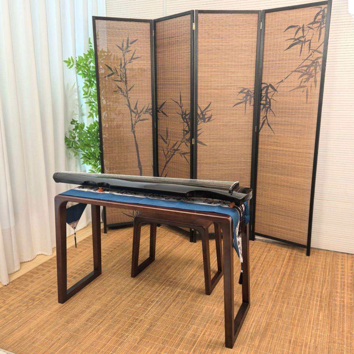 实木中式榆木桌凳共鸣古琴国学书法现代禅意简约仿古书桌古筝桌子