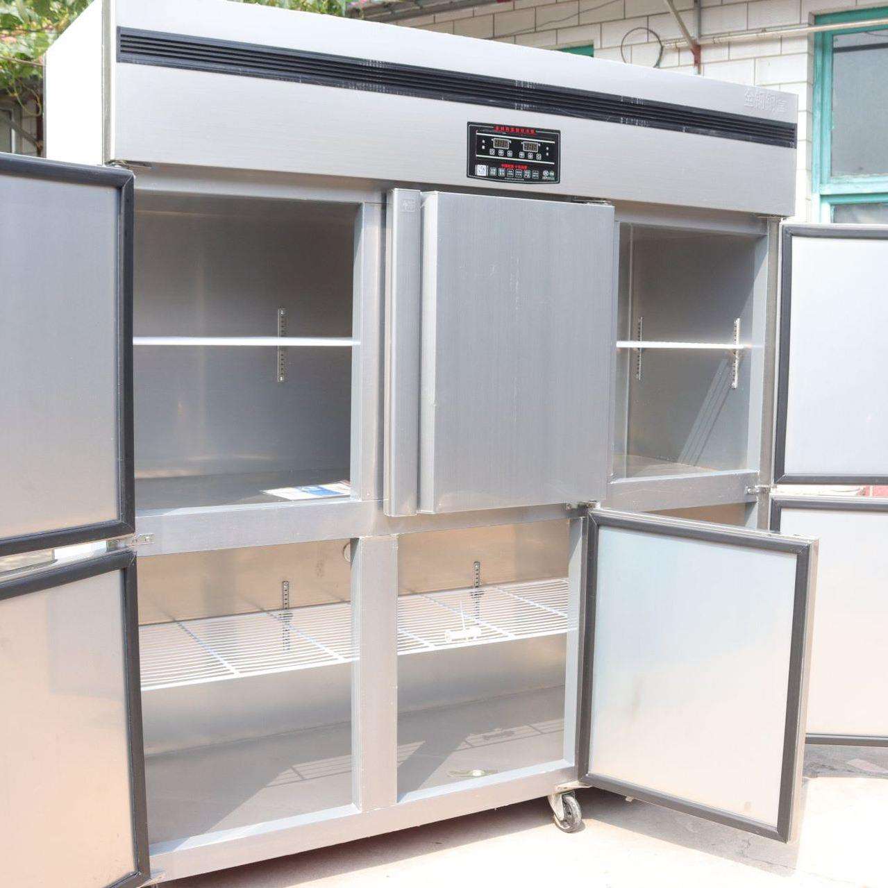 商用六门冰柜冷藏展示柜保鲜柜冷冻柜厨具电6门双温冰箱铜管制冷
