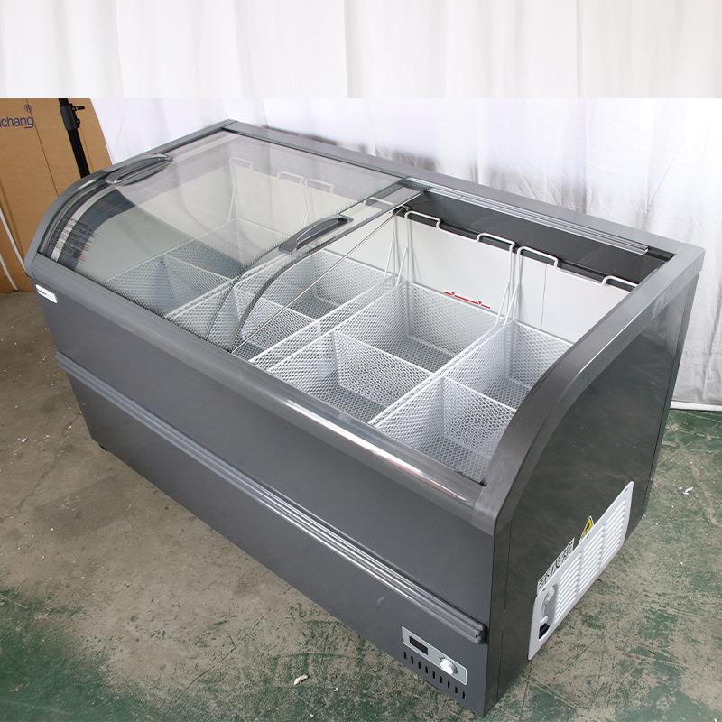 简朗冰柜商用超市展示柜卧式岛柜冷柜冰箱冷藏冷冻柜玻璃门保鲜柜