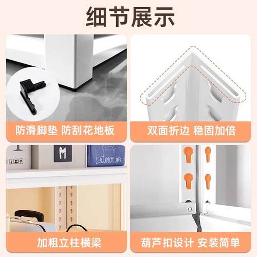 货架置物架多层仓储货架落地阳台储藏室杂物间商用超市钢制收纳架