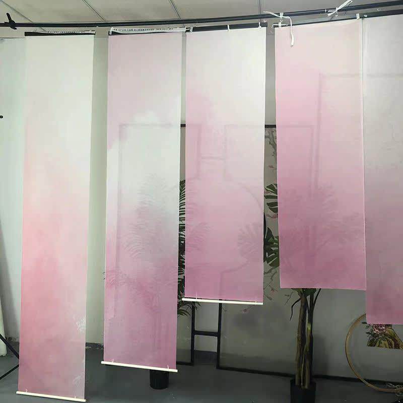 双面雾纱半透明纱布画粉色梦幻婚礼挂帘软帘纱缦喜庆典节日装饰纱