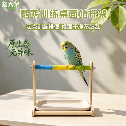 【宠大条】鹦鹉训练定点排便站杆