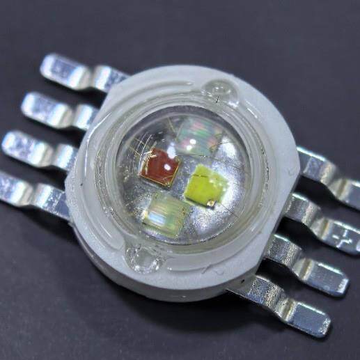 仿流明led灯珠全彩RGBW大功率1W8脚高亮透镜四合一彩色led贴片灯