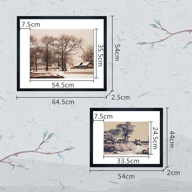 现代家居装饰画剪纸套色风景剪纸酒店办公室装饰配镜框特色中国风