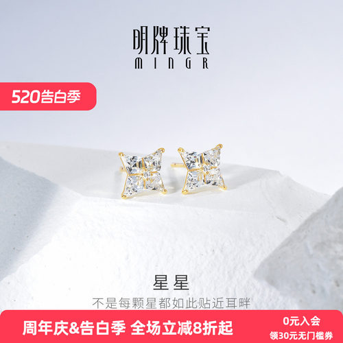 【2026时尚单品】明牌闪亮耳钉