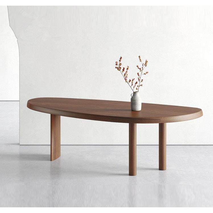 实木创意椭圆形餐桌现代办公桌时尚个性电脑桌书桌简约长条工作台