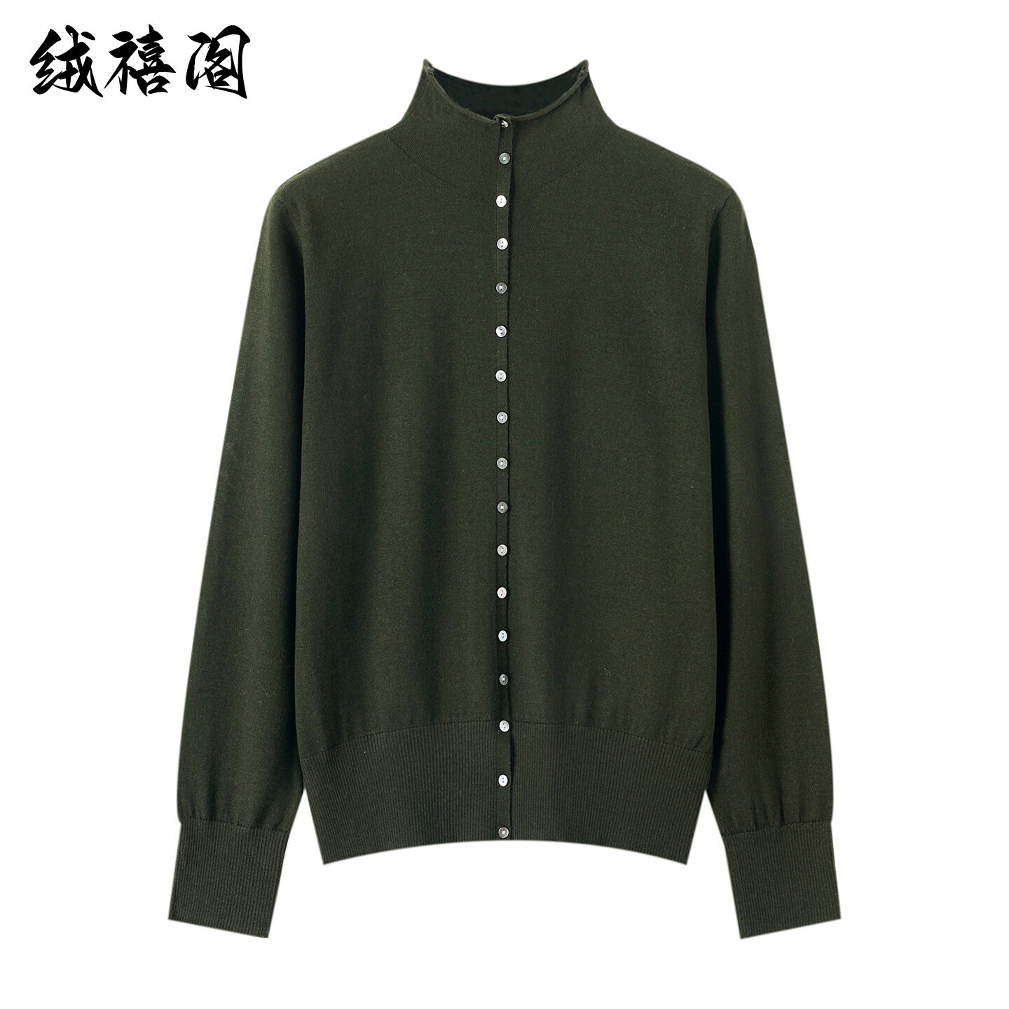超细精纺100%扬子纱羊毛针织衫女图片