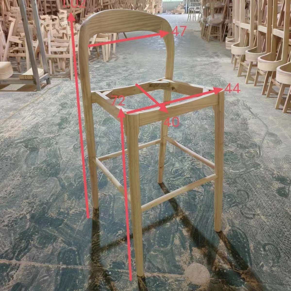 宁津家具厂白茬餐桌橡胶木白胚桌椅餐厅家具生产白蜡木椅实木家用