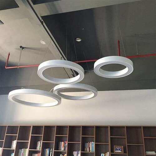 定作环形圆形吊灯工业风圆圈吸顶灯led简约酒店工程圆环灯具直发