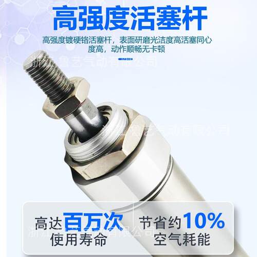 不锈钢迷你气缸CM2B/CDBM2/20/25/32/40带端锁紧锁小型气动4