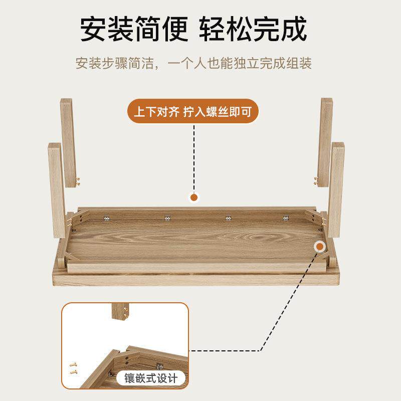 客厅大长书桌实木腿新中式电脑桌办公桌子工作台学习桌家用长条桌