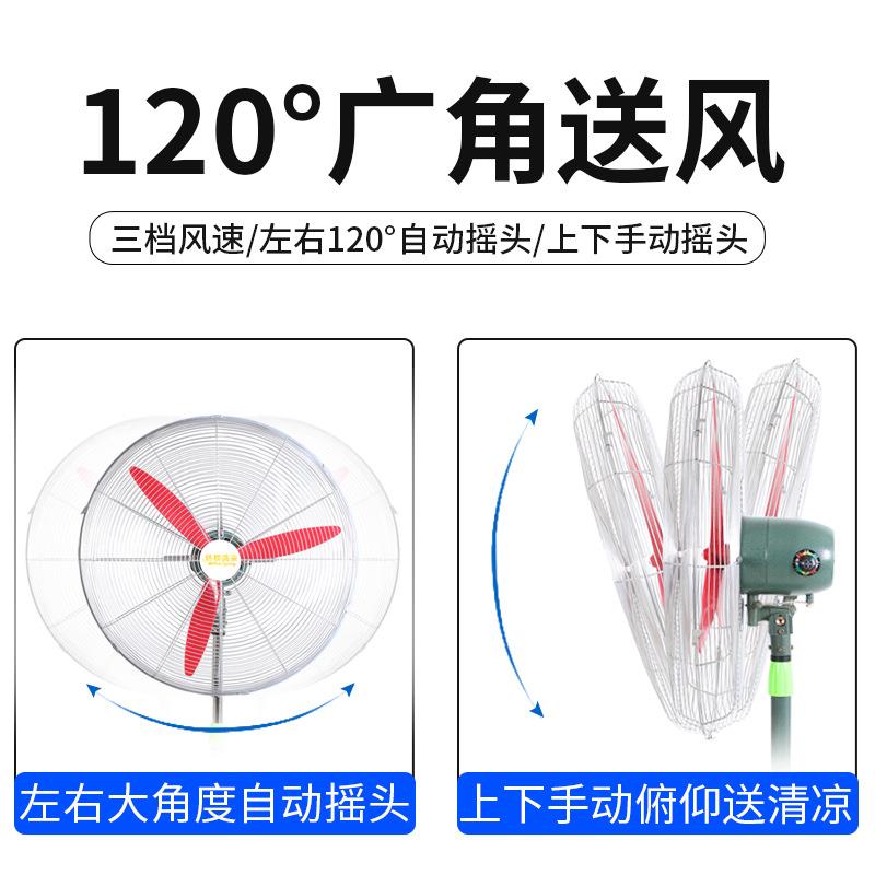 工业电风扇升降款豪华型大功率工厂商用壁挂扇超强风力落地牛角扇