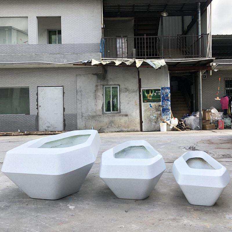 玻璃钢花盆组合户外公园种植花器异型大花槽花缸美陈大号花钵厂家