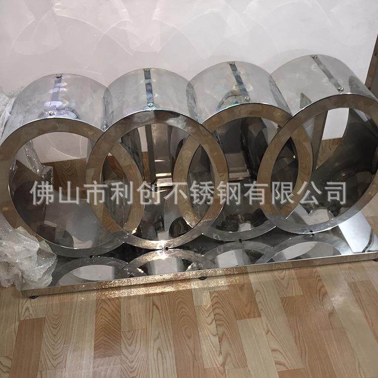 圆形不锈钢茶几加工办公客厅酒店田园角几大理石茶桌台面304