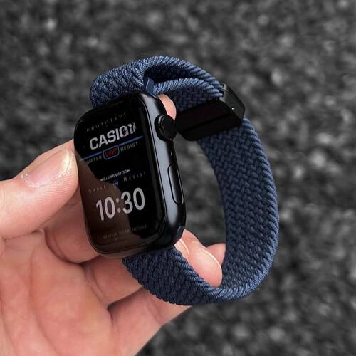新款尼龙编织磁吸适用iwatch S10苹果手表带AppleWatch8/7/6运动9