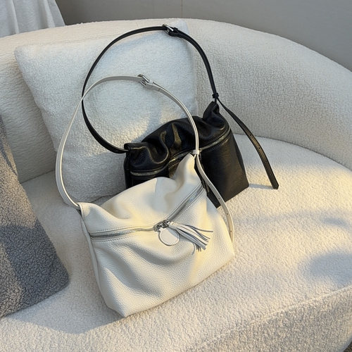 TANGFEEL头层牛皮豆腐包女斜挎单肩包复古百搭时尚手提休闲小挎包