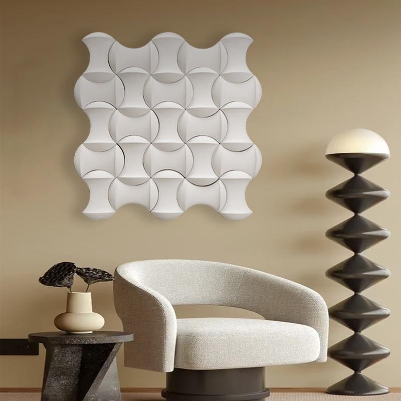 现代极简3d客厅玄关挂画木头木雕装置画样本间艺术立体装饰画壁画