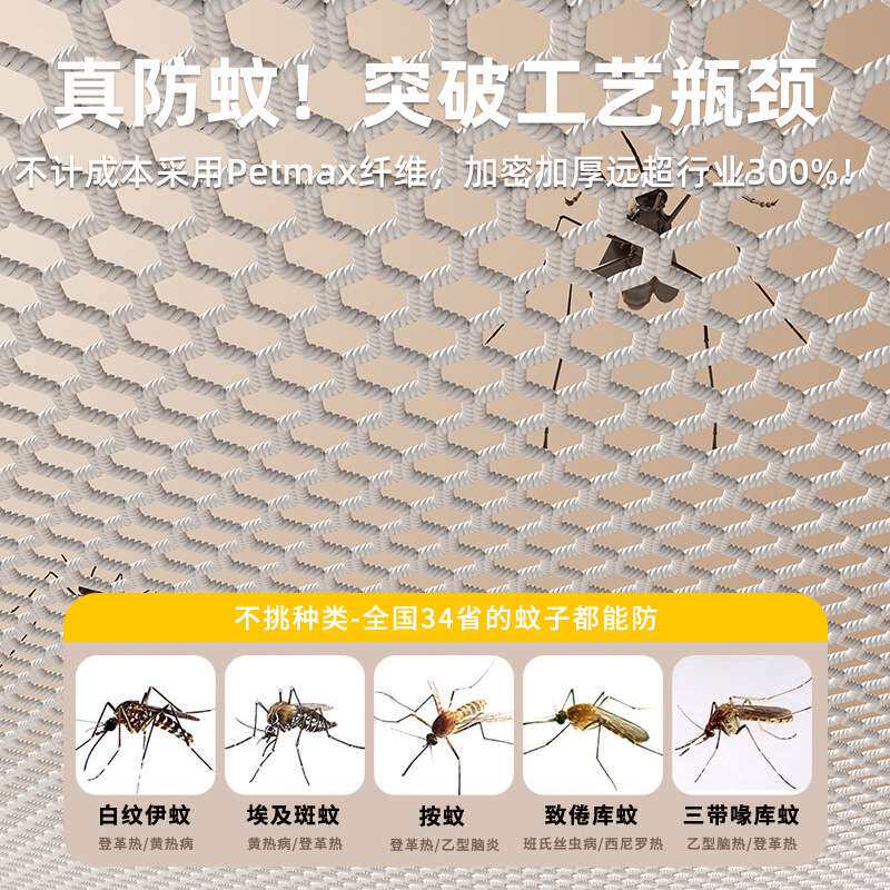 家用卧室防摔蚊帐全罩式全底儿童婴儿防止掉床免安装2026新款纹帐