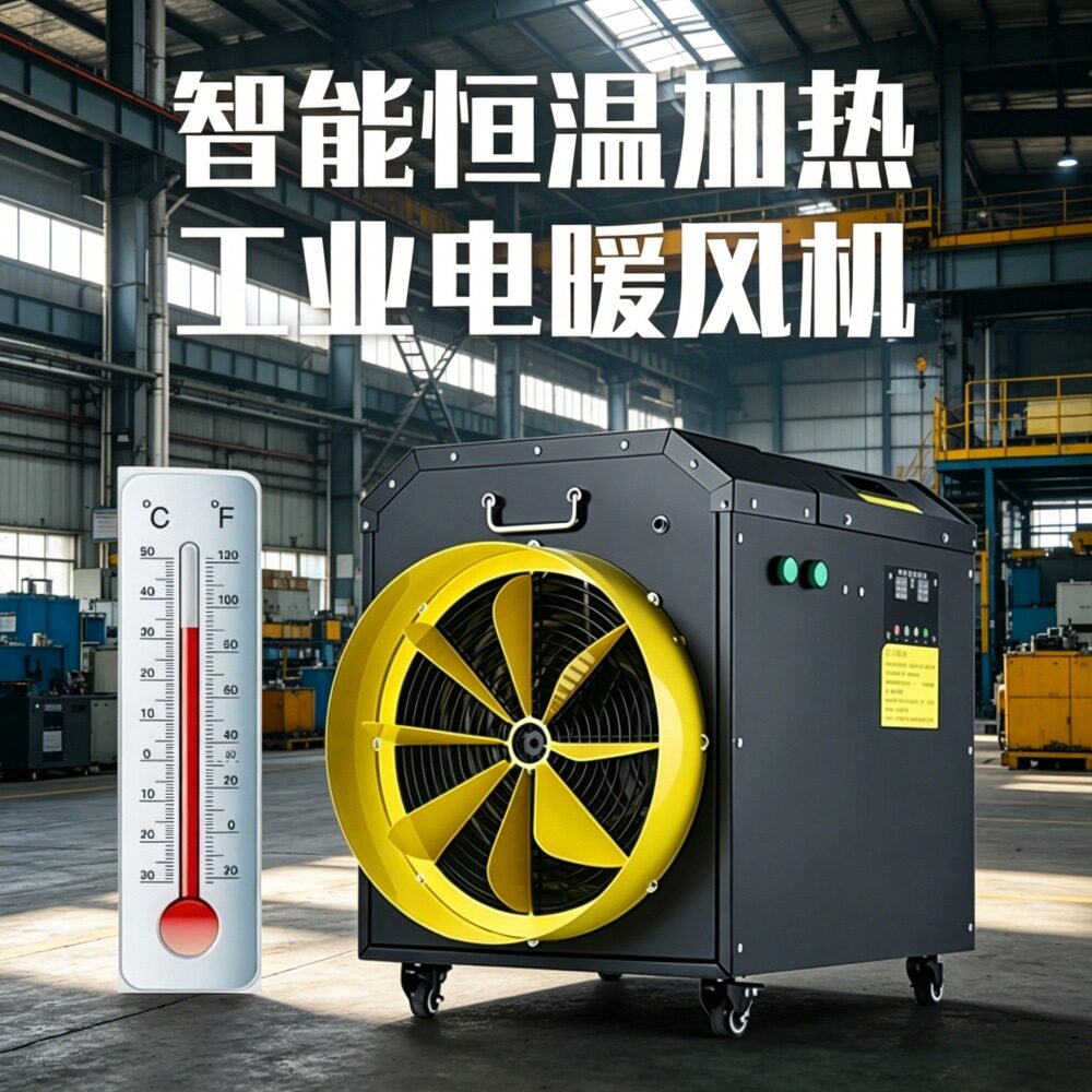工业电小型烘干除湿机养殖工厂车间取暖电热风机恒温遥控暖风机