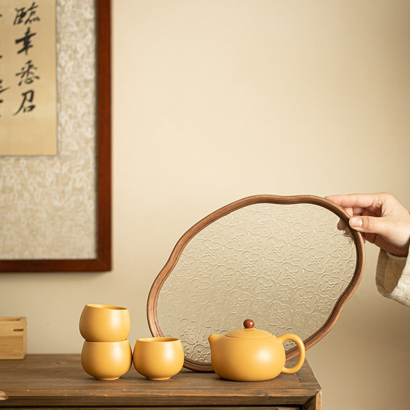 原矿黄段泥紫砂壶茶具套装西施壶茶杯茶盘干泡盘家用办公茶壶套装